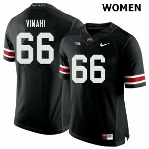 NCAA Ohio State Buckeyes Women's #66 Enokk Vimahi Black Nike Football College Jersey JPA4445SL